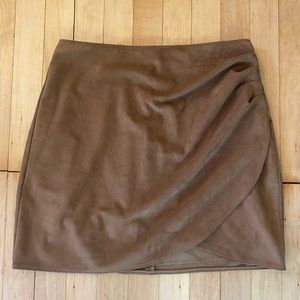Caramel suede Abercrombie and Fitch skirt